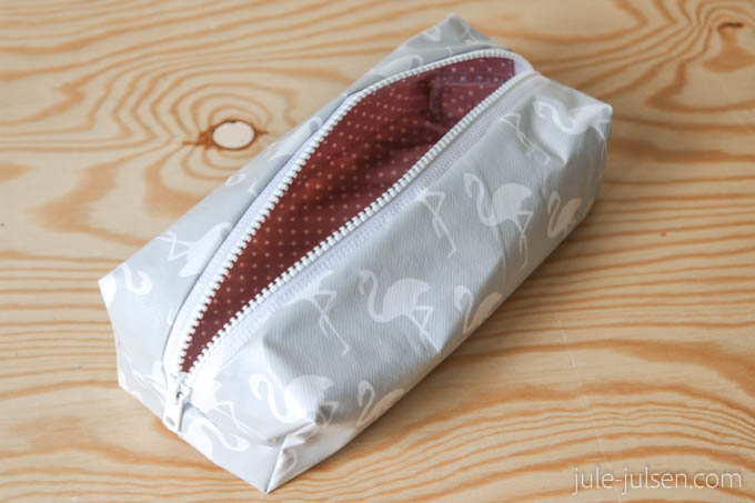 diy Boxbag für Stifte und Krimskrams aus Wachstuch und Baumwollstoff
