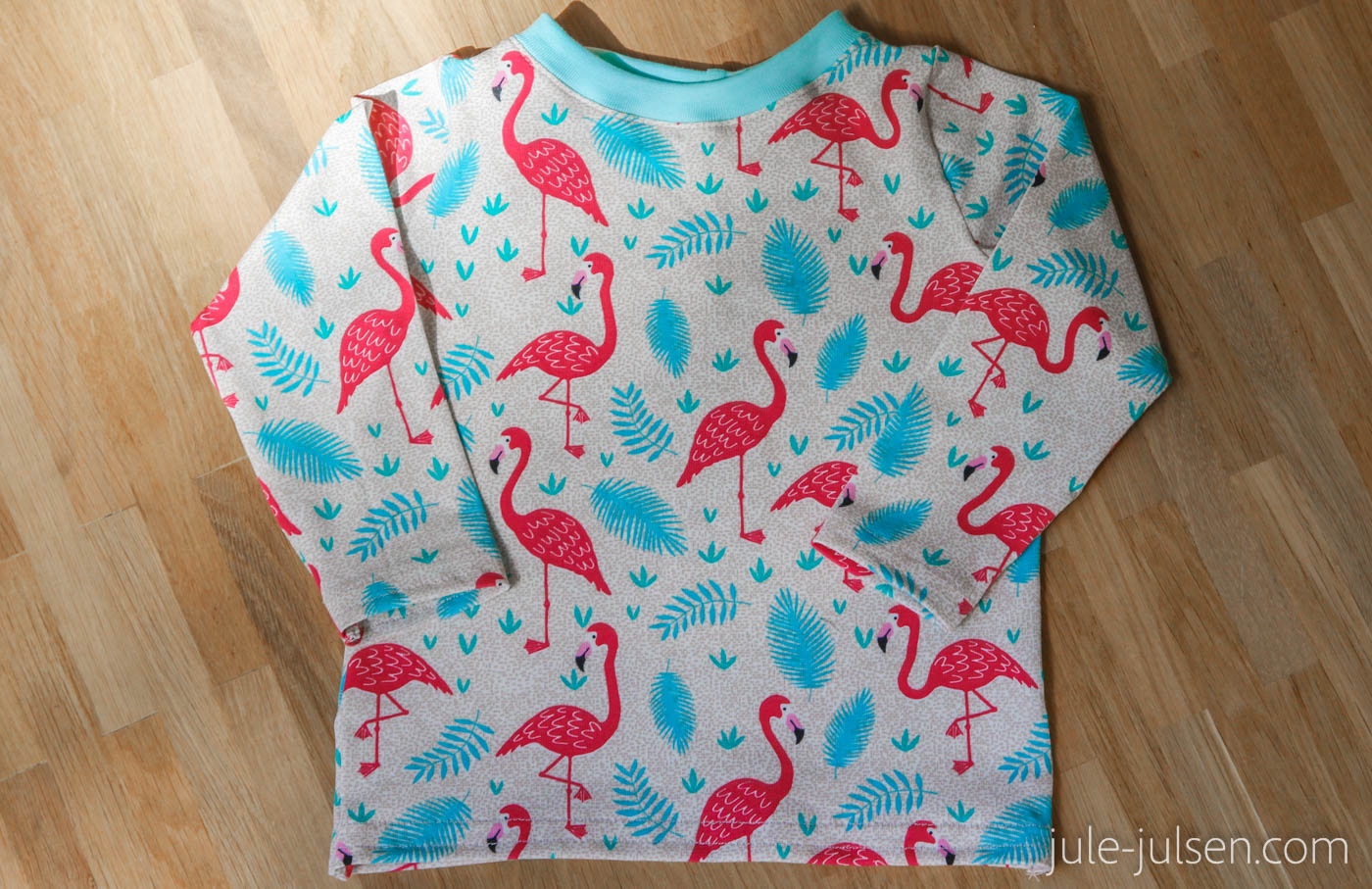 Sommershirt aus Jersey für Kinder und Babys mit Flamingoprint
